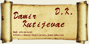 Damir Kutijevac vizit kartica